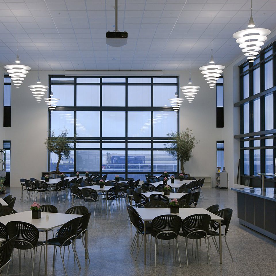 Suspension Enigma - Aluminium brossé 32.5" by Louis Poulsen | Luminaires & cie