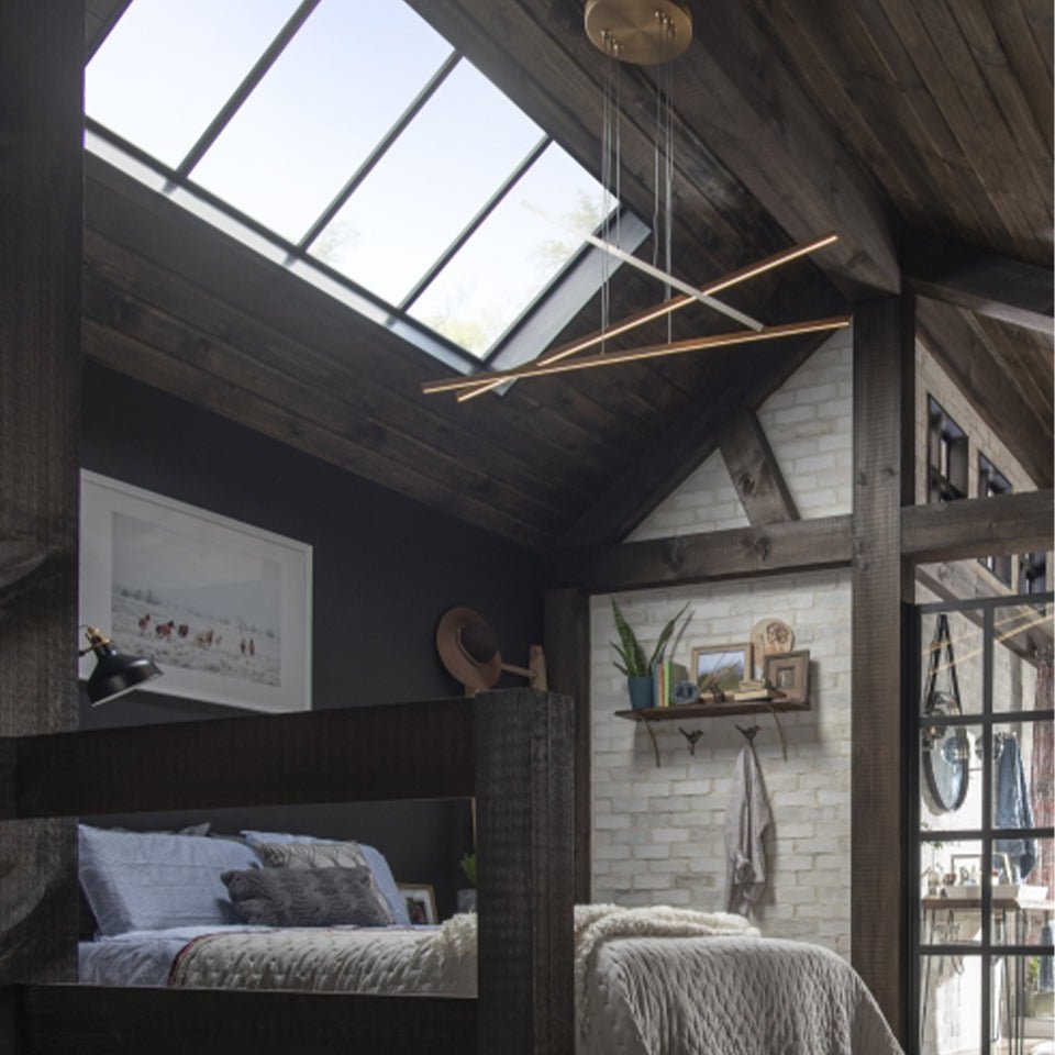 Suspension Essence Trio - Nickel satiné by Tech Lighting | Luminaires & cie