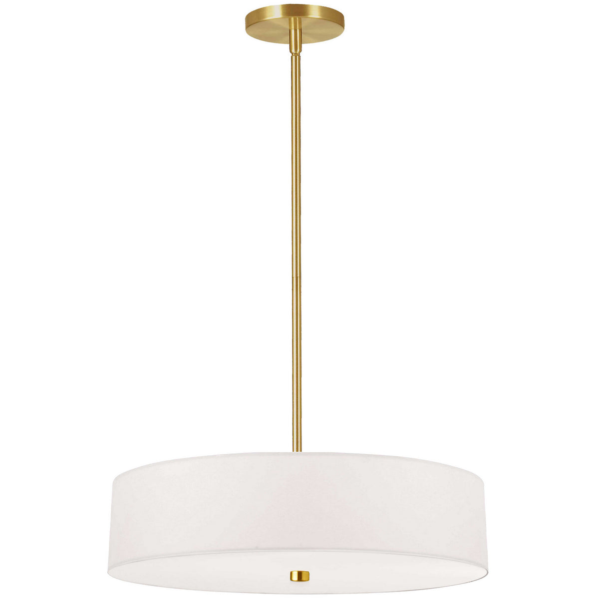 Suspension Everly Tissu, Blanc, Blanc / Laiton vieilli – vue 2