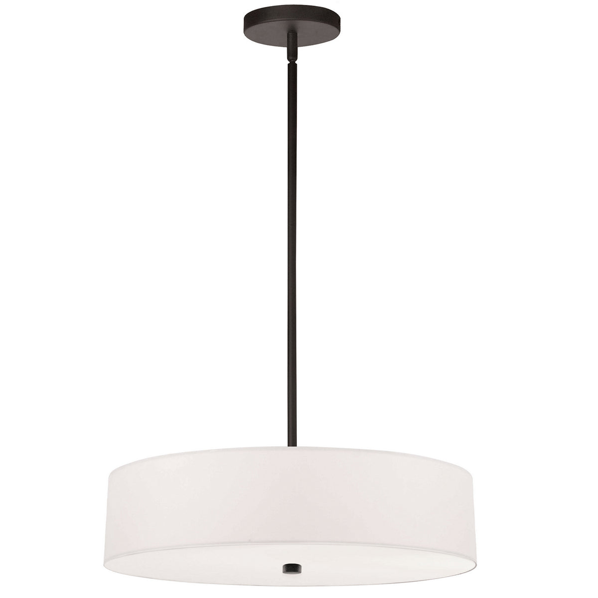 Suspension Everly Tissu, Blanc, Blanc / Noir mat – Dainolite