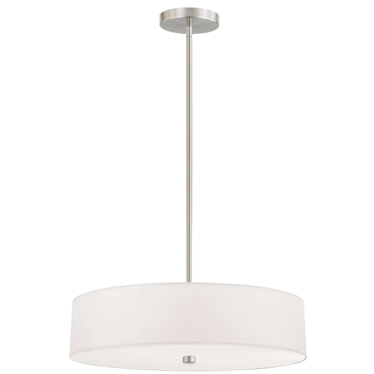 Suspension Everly Tissu, Blanc, Blanc / Chrome satiné – vue 2