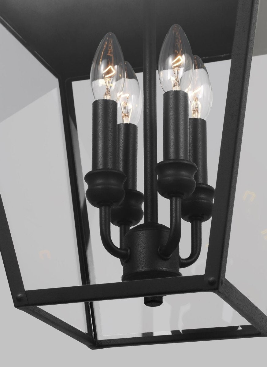 Suspension extérieure Galena - Textured Black 17.5 by Visual Comfort Studio | Luminaires & cie