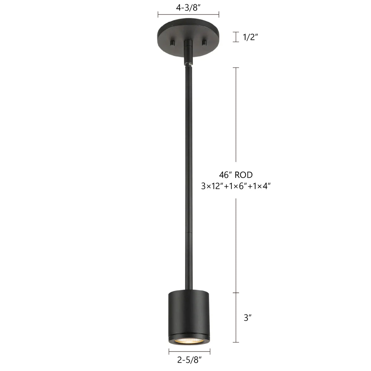 Suspension extérieure Nordic Blanc, 2 5/8", 3" – vue 3