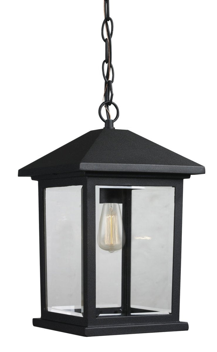 Suspension extérieure Portland - Noir 8" by Z-Lite | Luminaires & cie