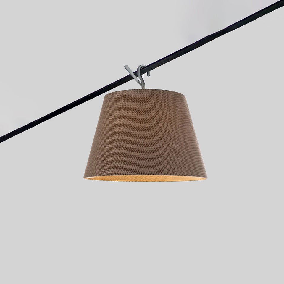 Suspension extérieure Tolomeo Mega Crochet - Gris pigeon tissé by Artemide | Luminaires & cie