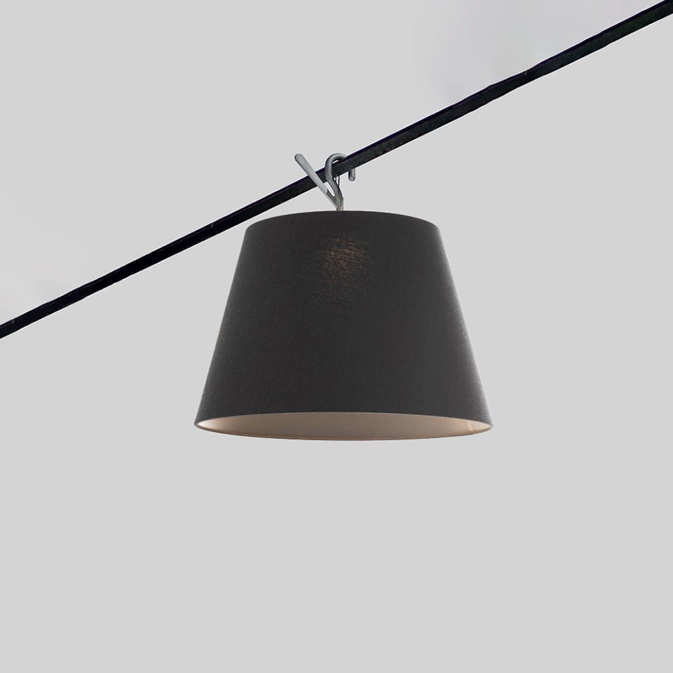 Suspension extérieure Tolomeo Mega Crochet - Noir tissé by Artemide | Luminaires & cie