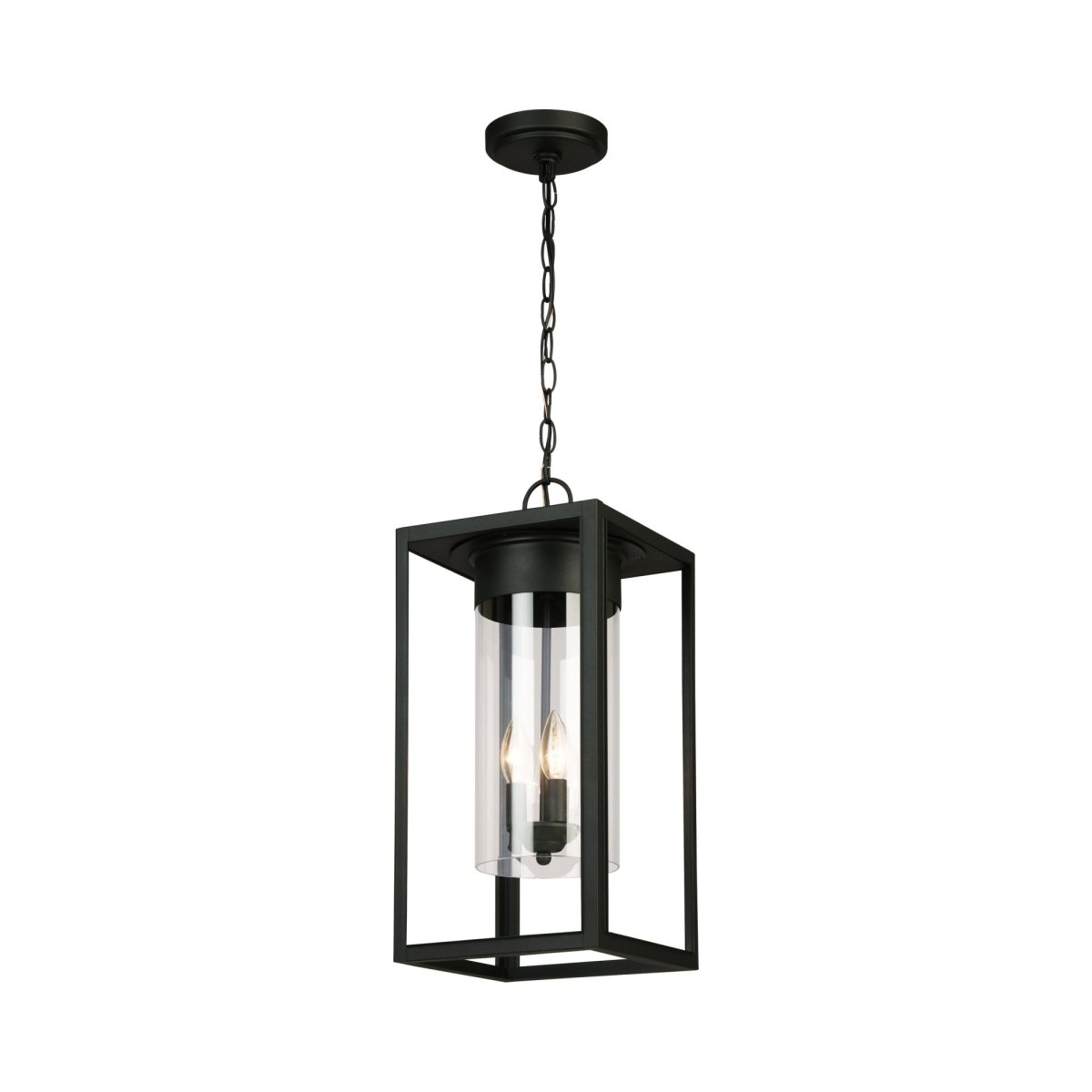Suspension extérieure Walker Hill - Noir 9 3/8" by Eglo | Luminaires & cie