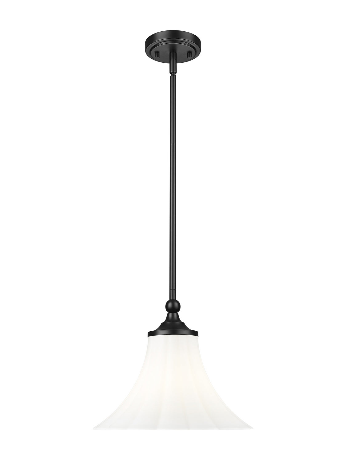 Suspension Fleur Noir mat, 12" – Z-Lite