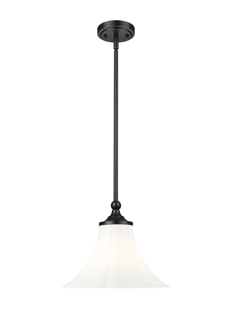 Suspension Fleur - Noir mat 12" by Z-Lite | Luminaires & cie