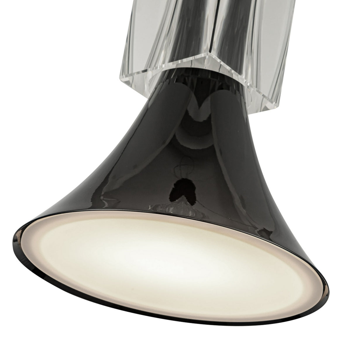 Mini-suspension Floe Noir brillant / Cristal transparent – vue 4