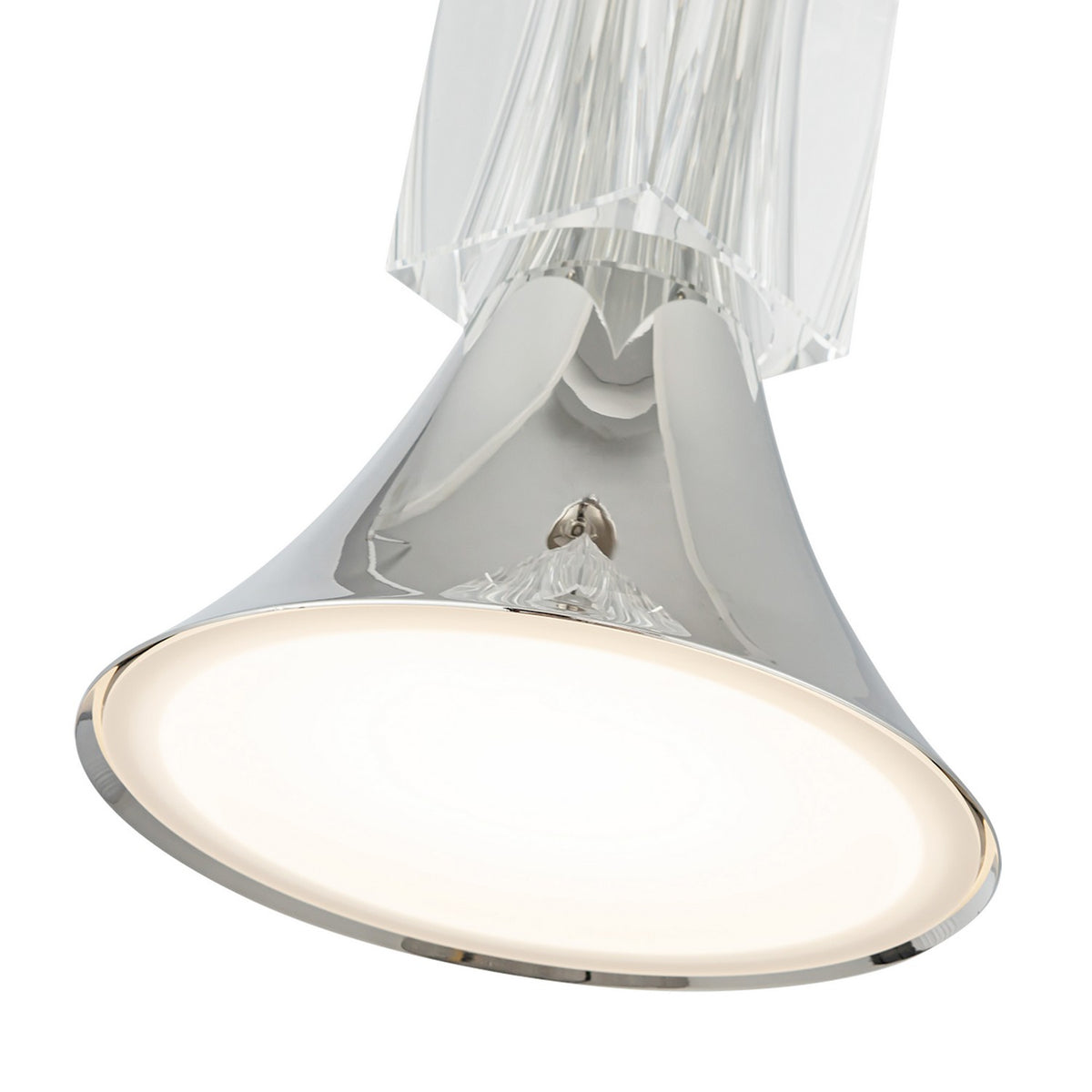 Mini-suspension Floe Nickel poli / Cristal transparent – vue 4