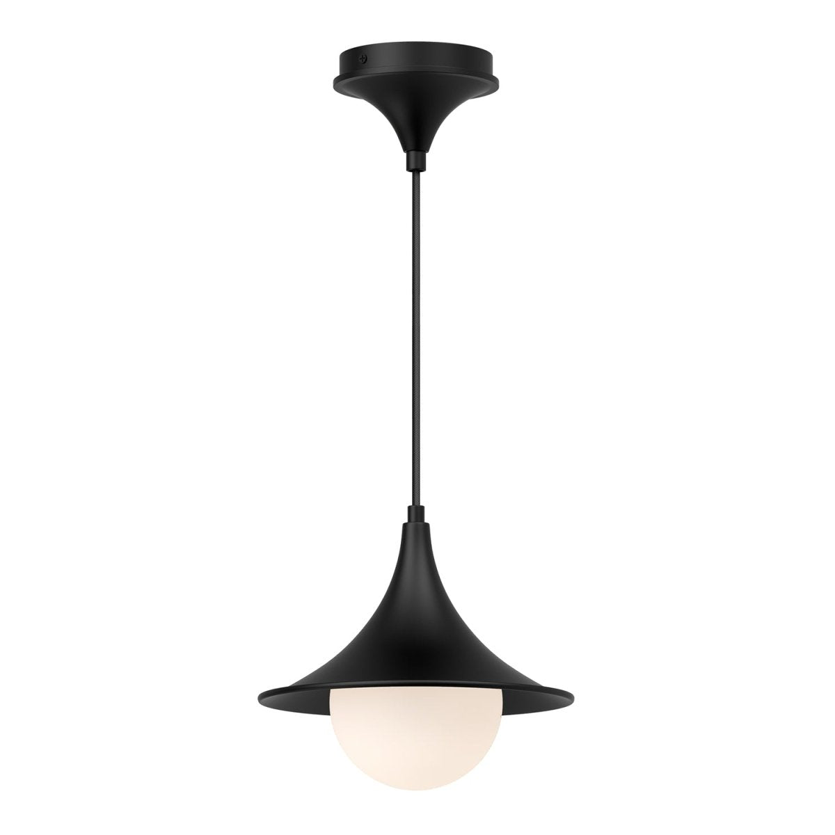 Suspension Fuji - Noir mat 9 1/2" by Alora Lighting | Luminaires & cie