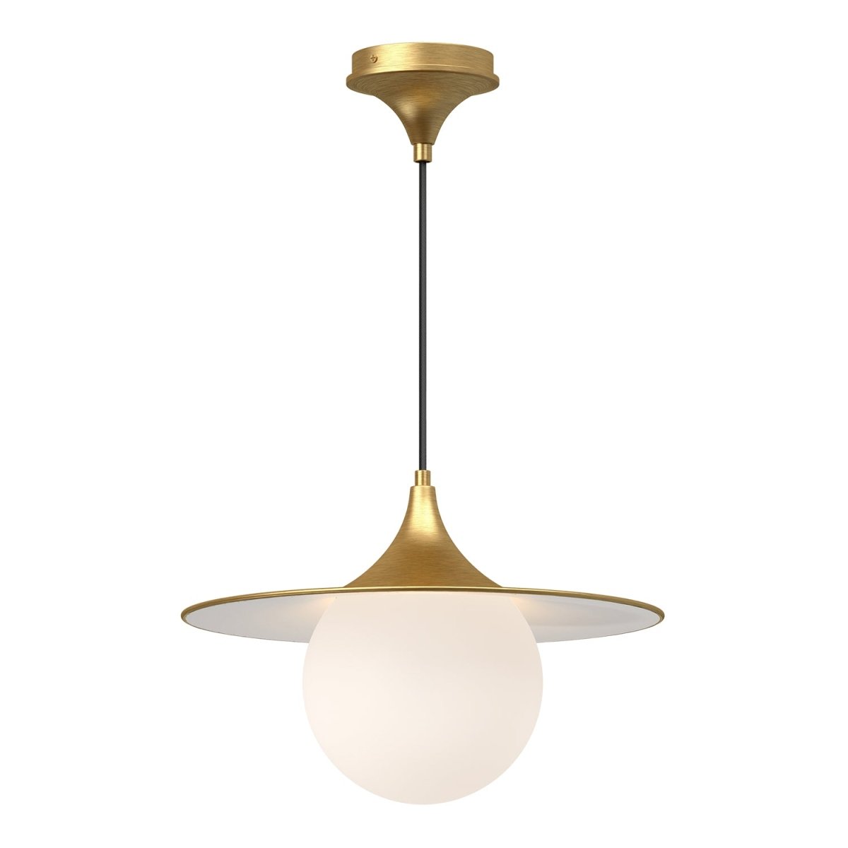 Suspension Fuji - Or brossé 15 3/4" by Alora Lighting | Luminaires & cie
