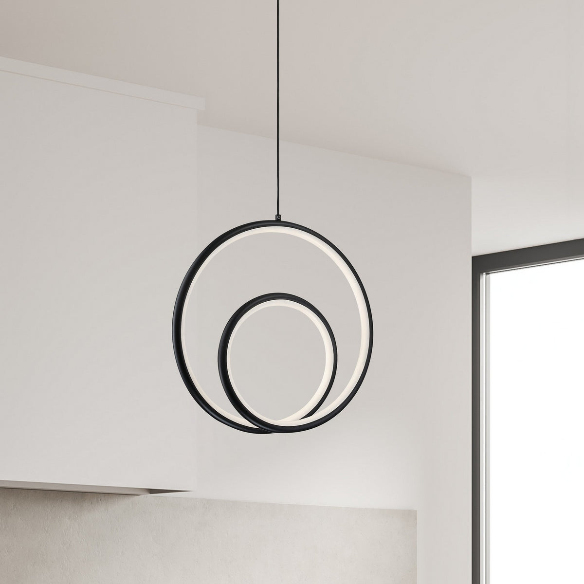 Suspension Gabriel Noir mat – vue 2