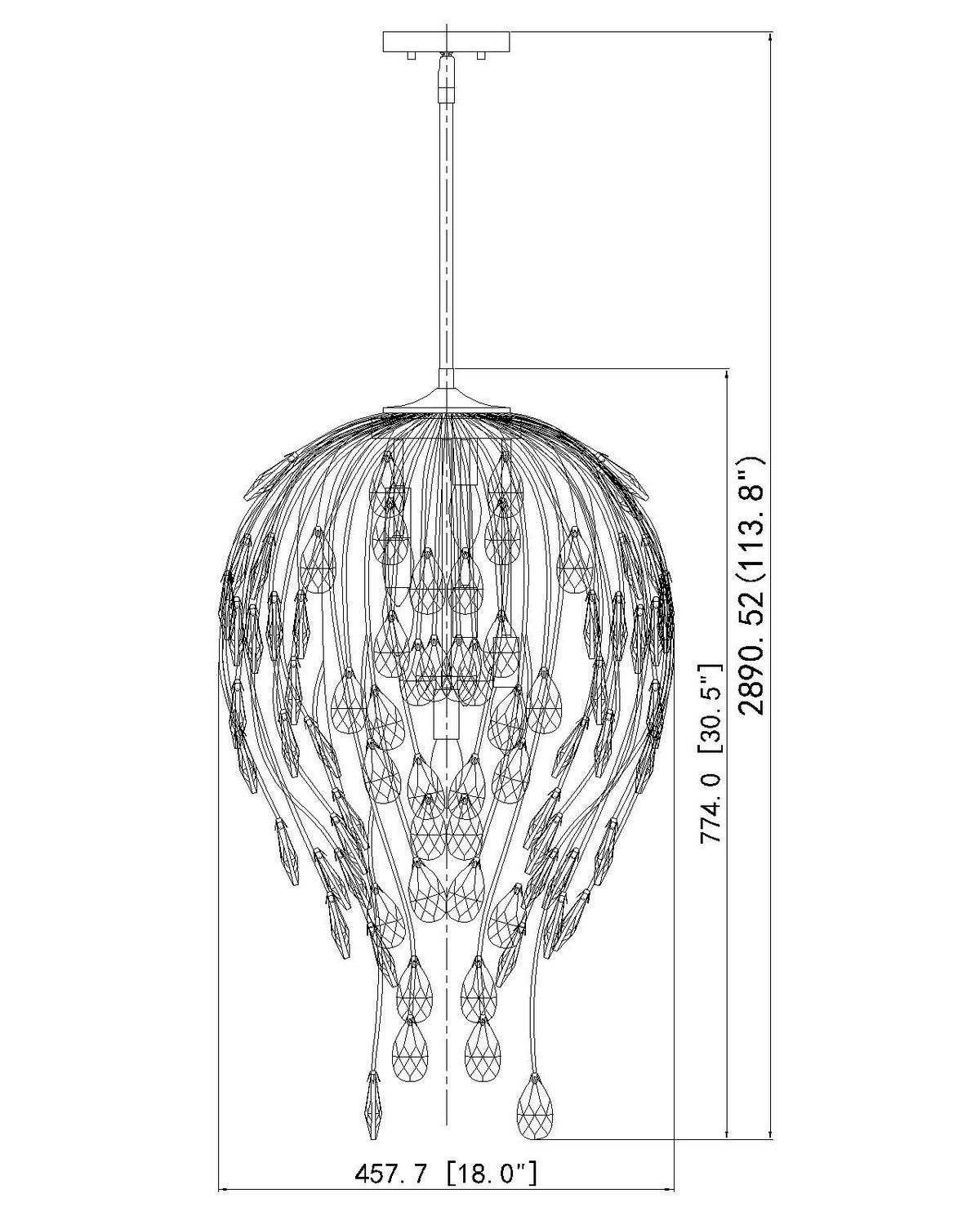 Suspension Gabriella Nickel brossé, 18" – vue 6