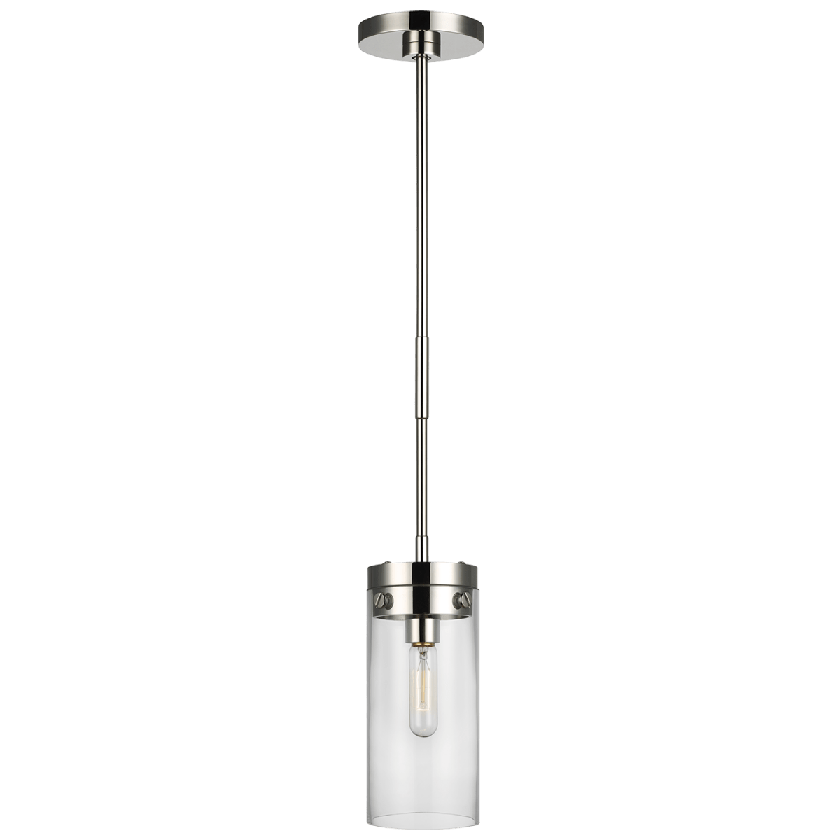 Suspension Garrett - Nickel poli 5 1/2" by Visual Comfort Studio | Luminaires & cie