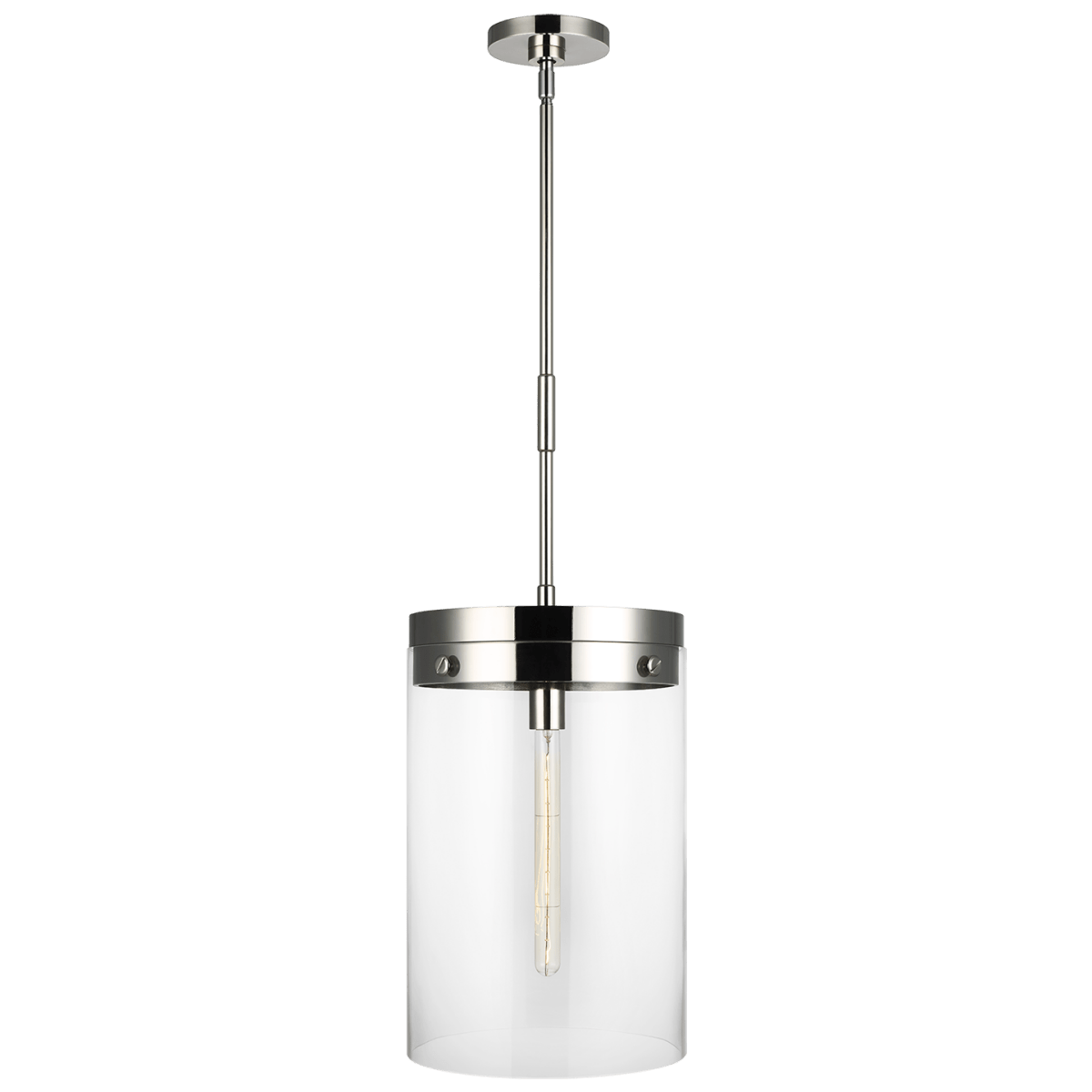 Suspension Garrett - Nickel poli 12 3/8" by Visual Comfort Studio | Luminaires & cie