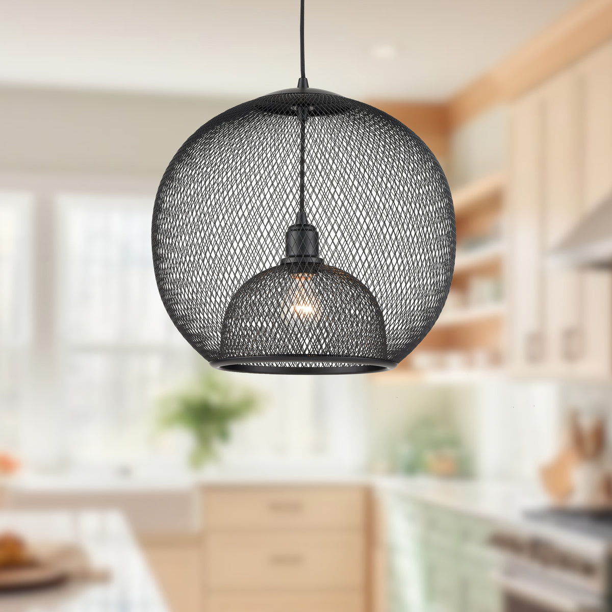 Suspension Gibraltar Noir, 17 3/4" – vue 3