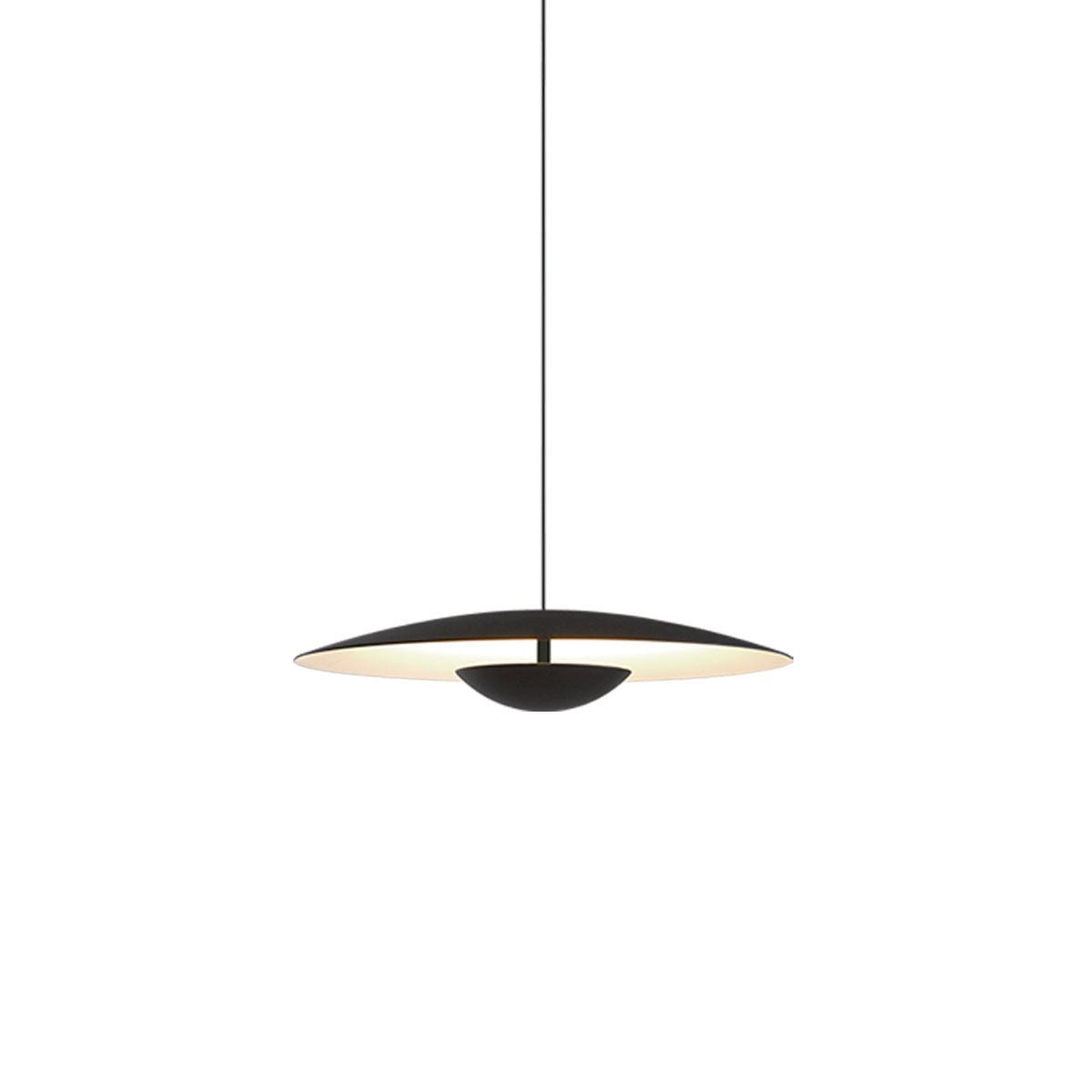 Suspension Ginger - Noir/Blanc Ginger 42 (16.5") 0 - 10V by Marset | Luminaires & cie
