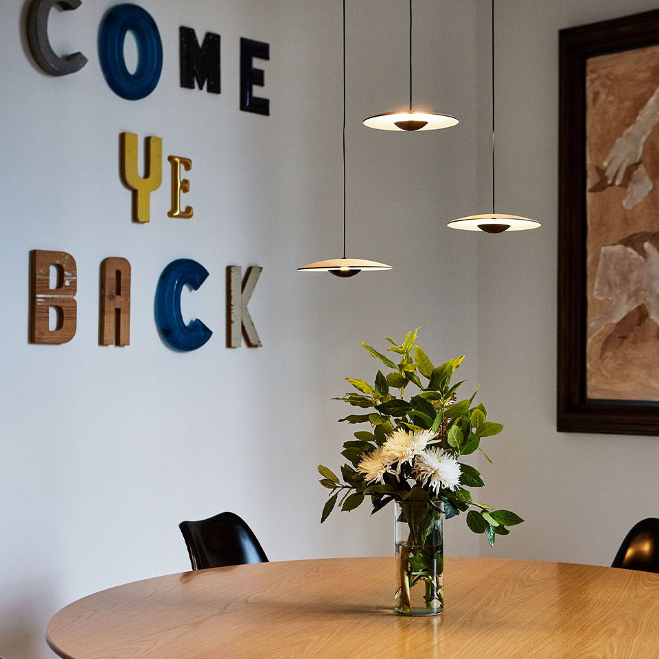 Suspension Ginger - Wenge/Blanc Ginger 60 (23.62") TRIAC by Marset | Luminaires & cie