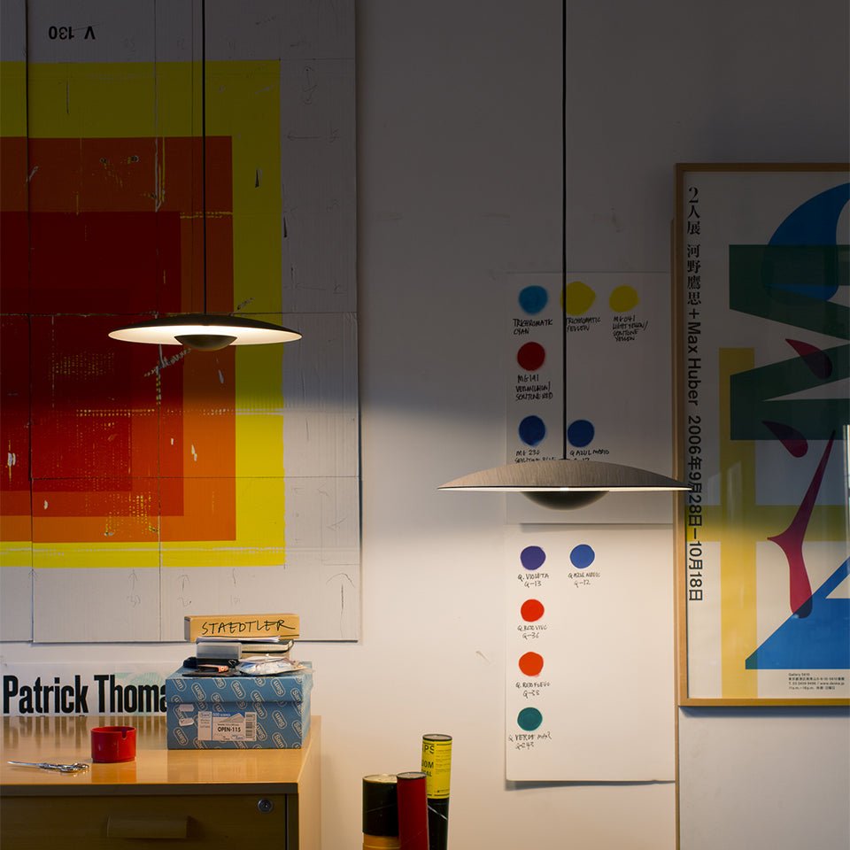 Suspension Ginger - Wenge/Blanc Ginger 60 (23.62") TRIAC by Marset | Luminaires & cie