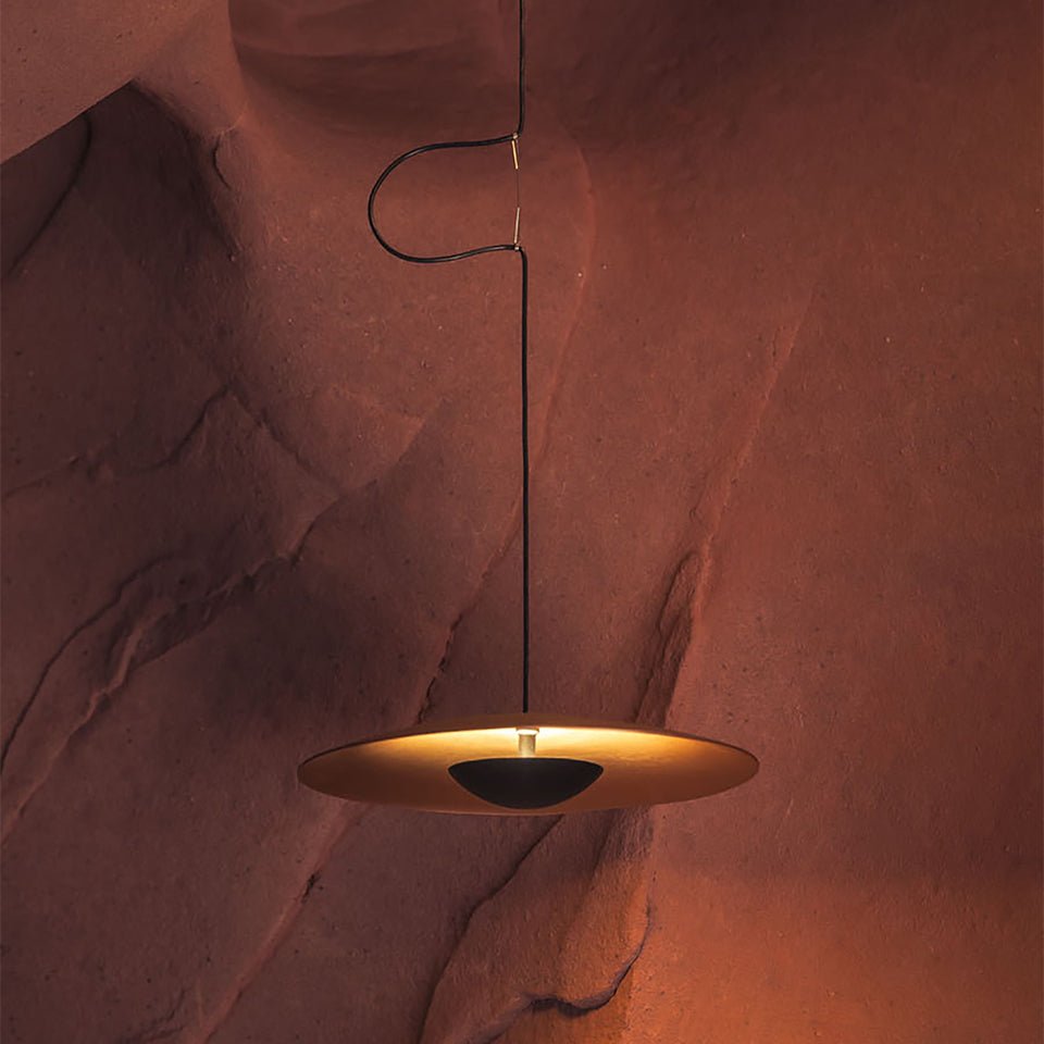 Suspension Ginger - Wenge/Blanc Ginger 60 (23.62") TRIAC by Marset | Luminaires & cie