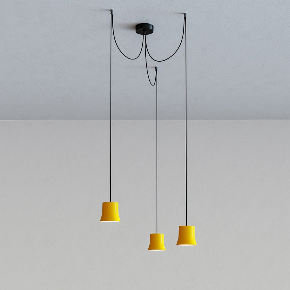 Suspension Gio Light - Noir 3x grappe by Artemide | Luminaires & cie