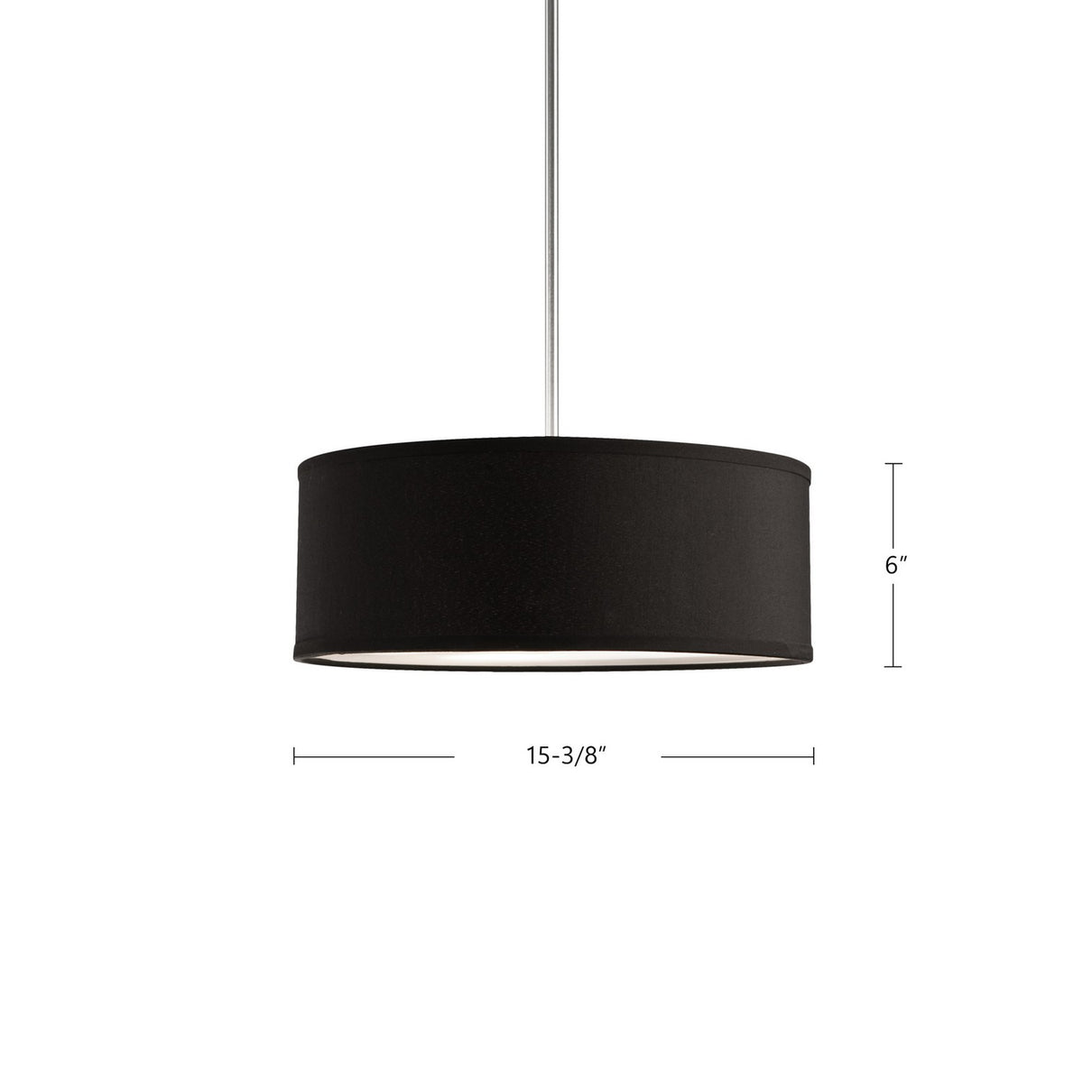 Suspension Gregory Noir, 15 3/8" – vue 2