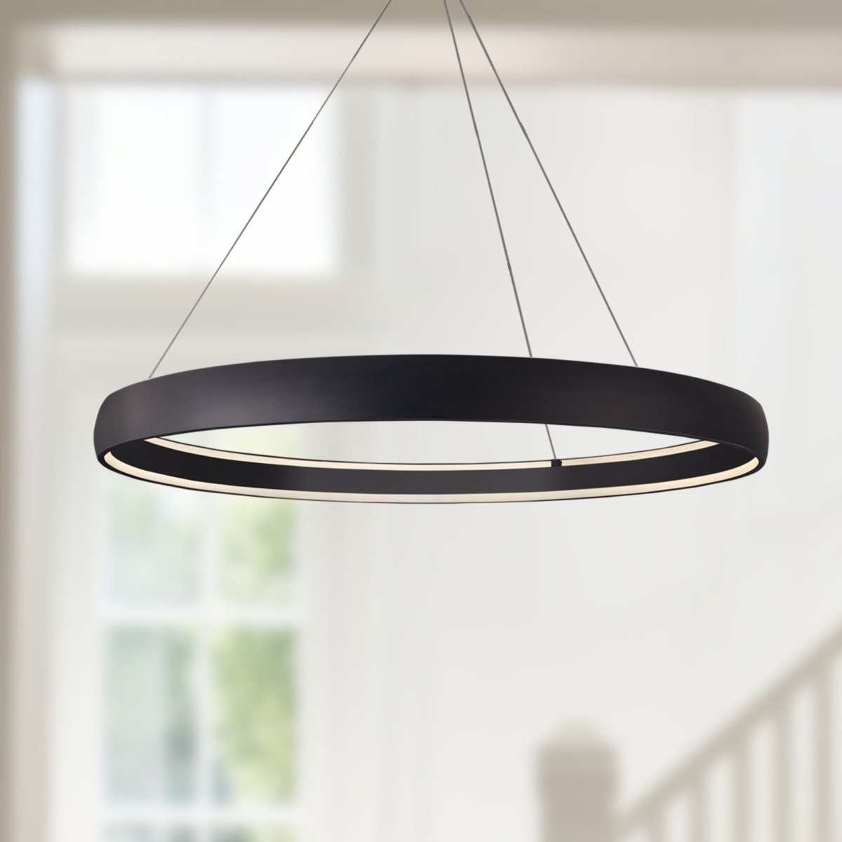 Suspension Halo - Noir 52" by Kuzco Lighting | Luminaires & cie