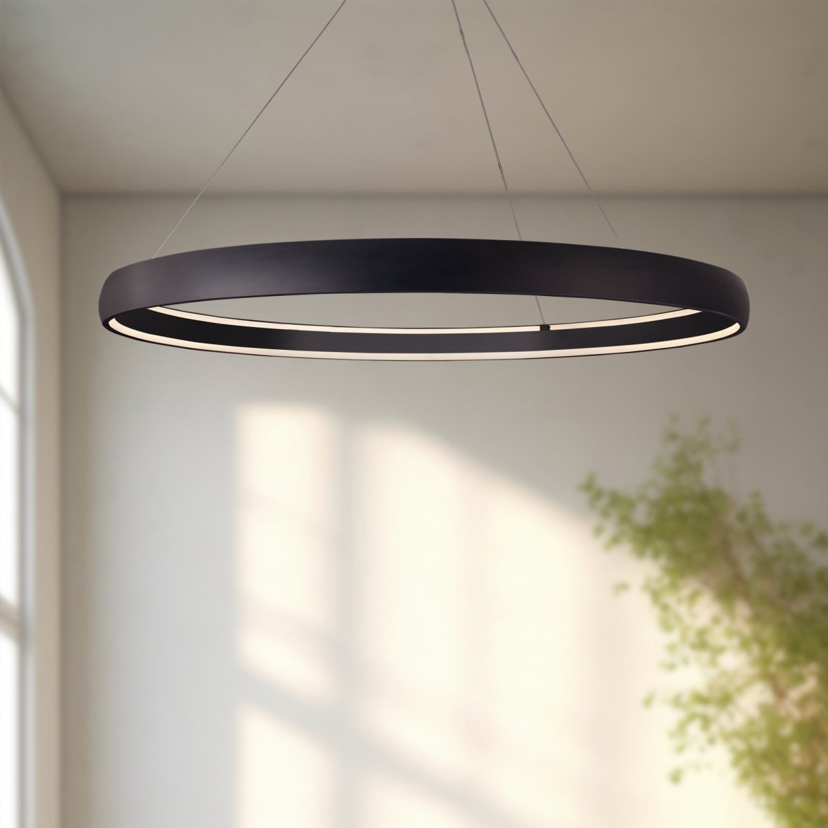 Suspension Halo - Noir 71 5/8" by Kuzco Lighting | Luminaires & cie