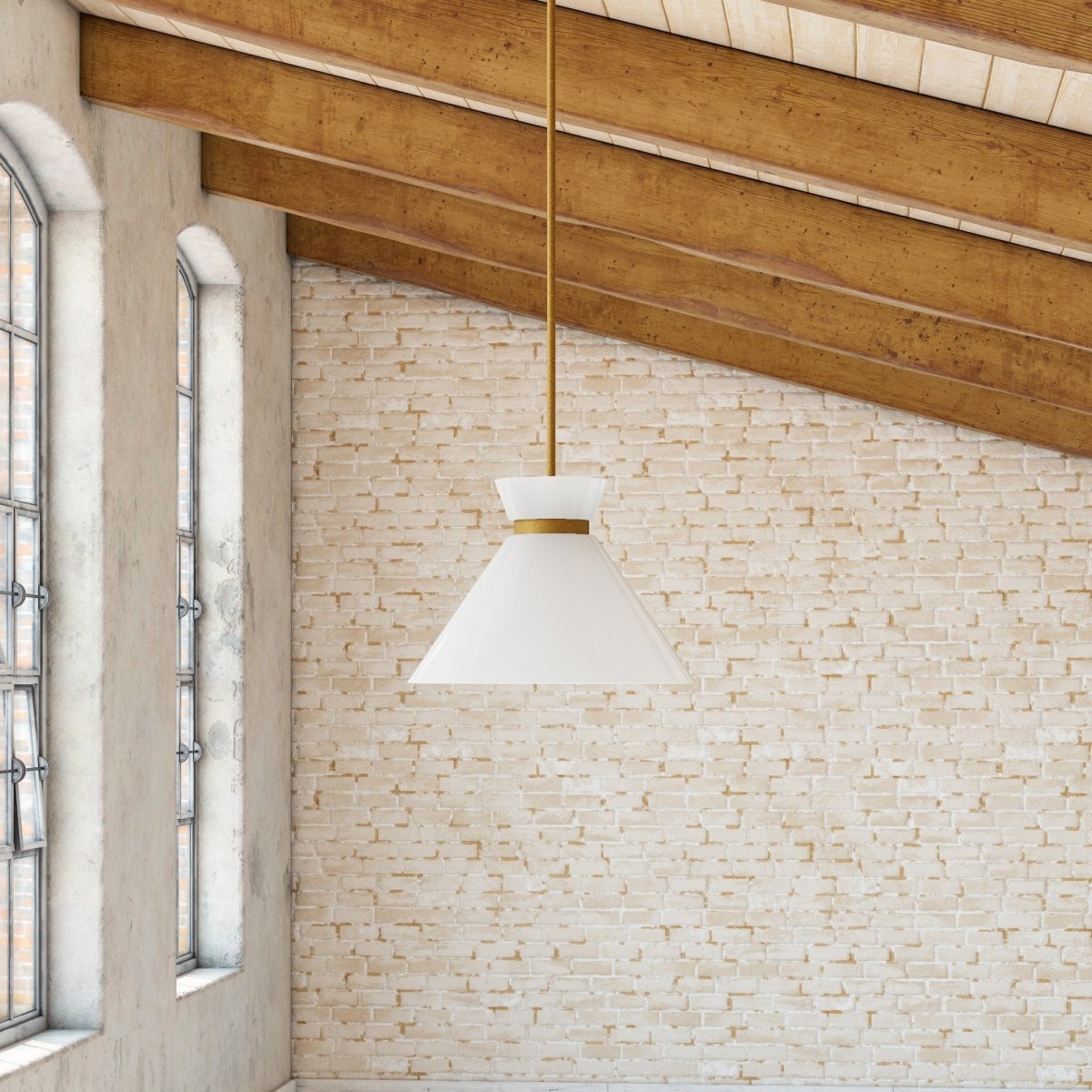 Suspension Halston - Or brossé 8" by Alora Lighting | Luminaires & cie