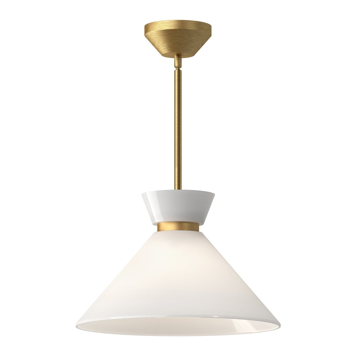Suspension Halston - Or brossé 14 1/8" by Alora Lighting | Luminaires & cie