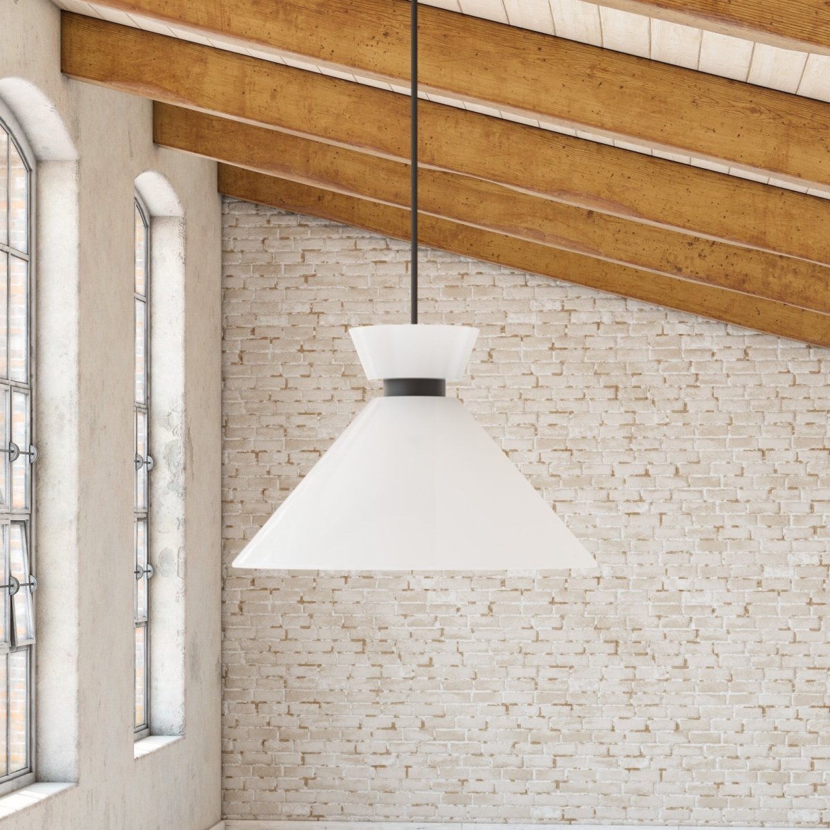 Suspension Halston - Noir mat 14 1/8" by Alora Lighting | Luminaires & cie