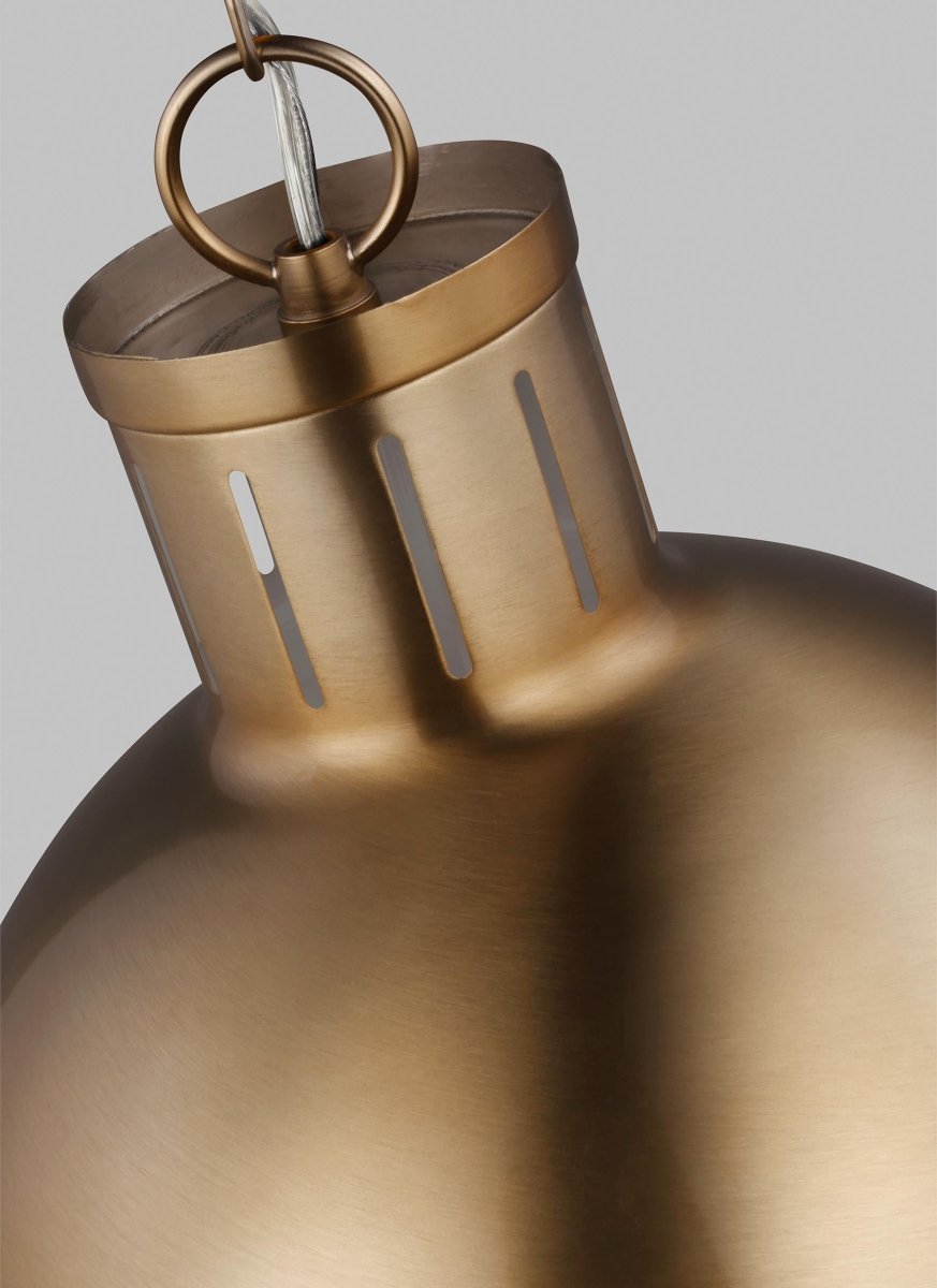 Suspension Hanks - Laiton satiné 13 1/4" Ampoules DEL incluses by Visual Comfort Studio | Luminaires & cie