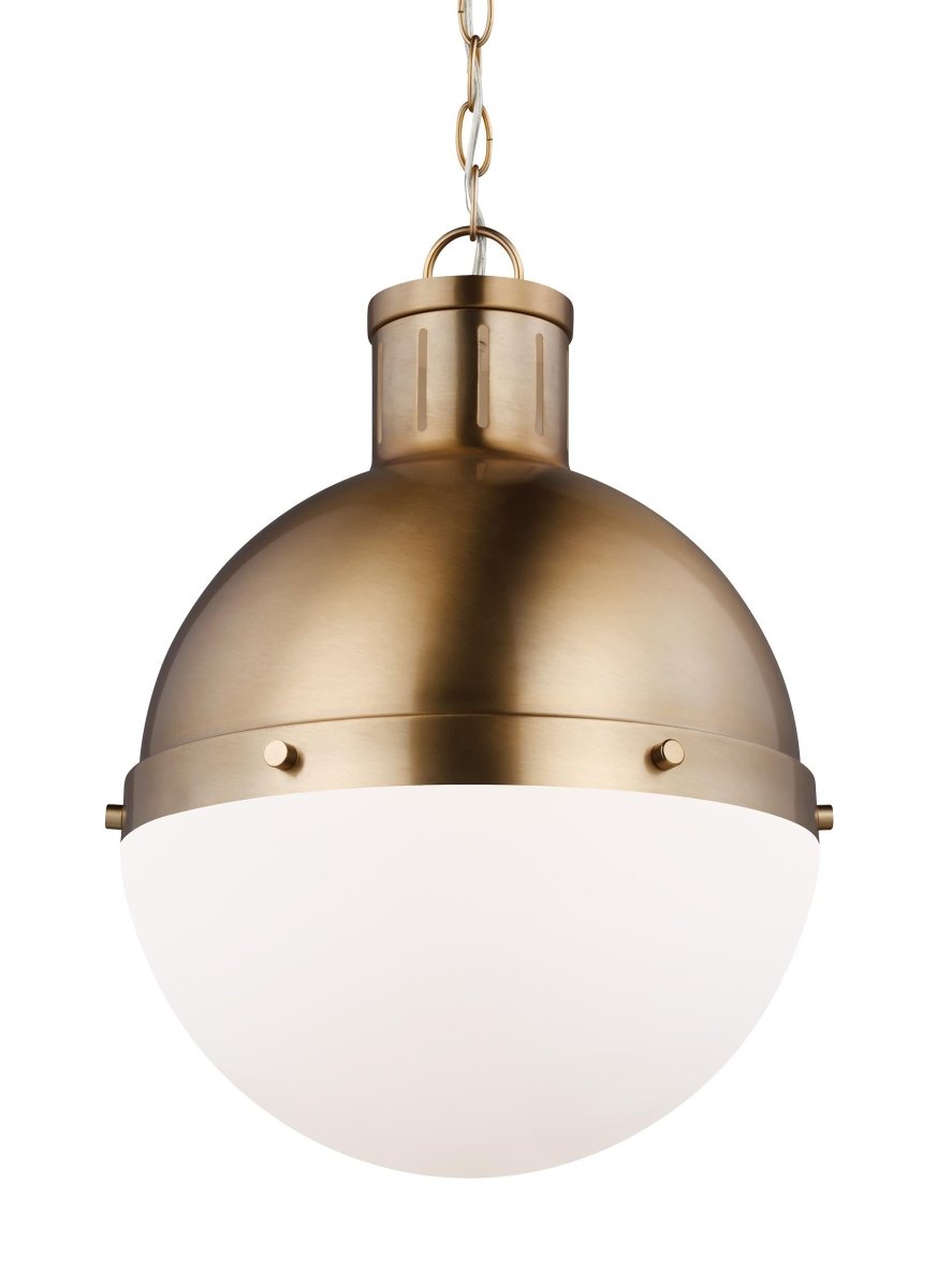 Suspension Hanks - Laiton satiné 13 1/4" Ampoules DEL incluses by Visual Comfort Studio | Luminaires & cie