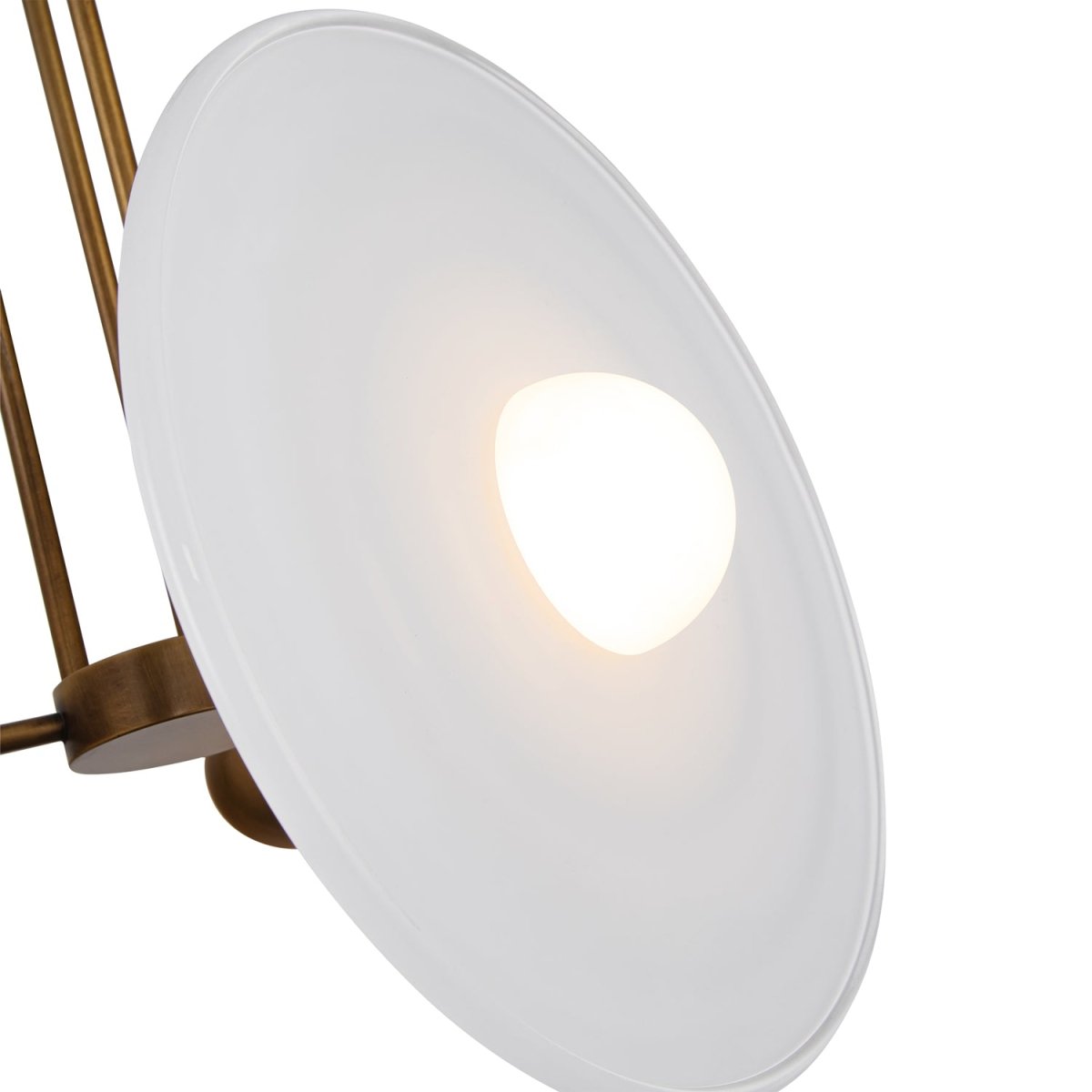 Suspension Harbour - Laiton vintage Verre d'opale brillante by Alora Lighting | Luminaires & cie