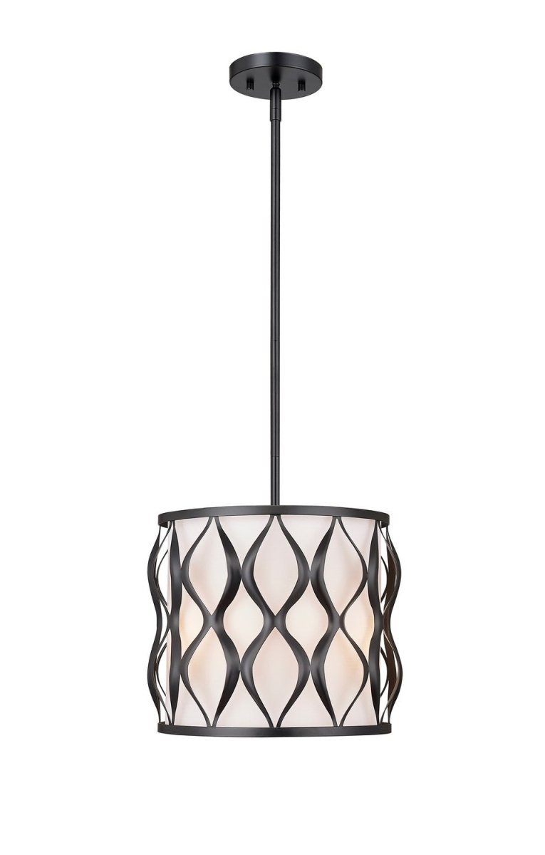 Suspension Harden - Noir mat 12" by Z-Lite | Luminaires & cie