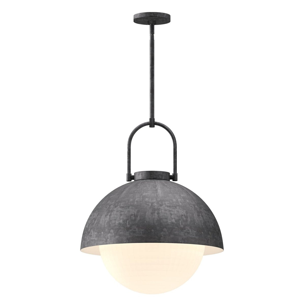 Suspension Harper - Acier Verre d'opale by Alora Lighting | Luminaires & cie