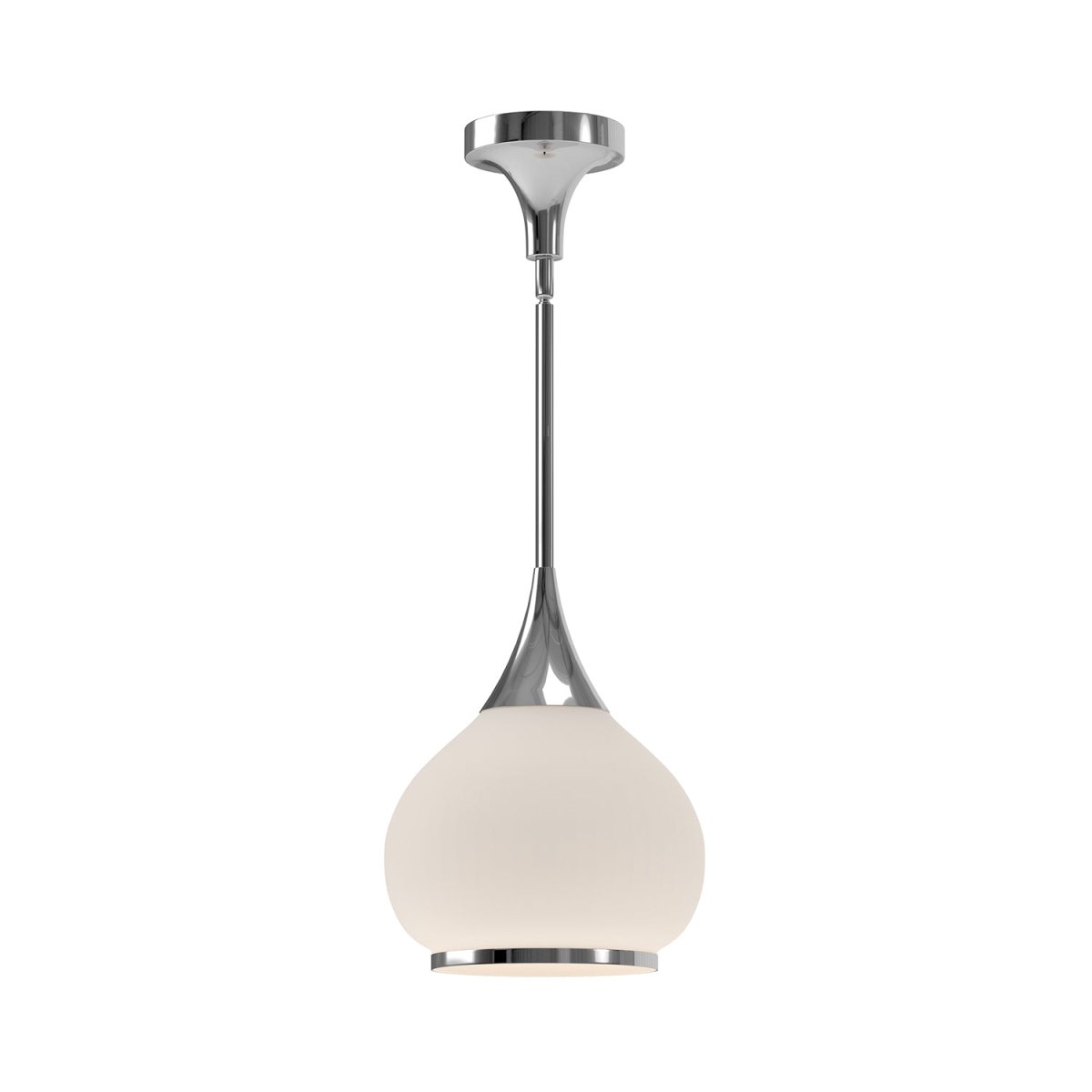 Suspension Hazel - Chrome Verre opal 10 1/8" by Alora Lighting | Luminaires & cie