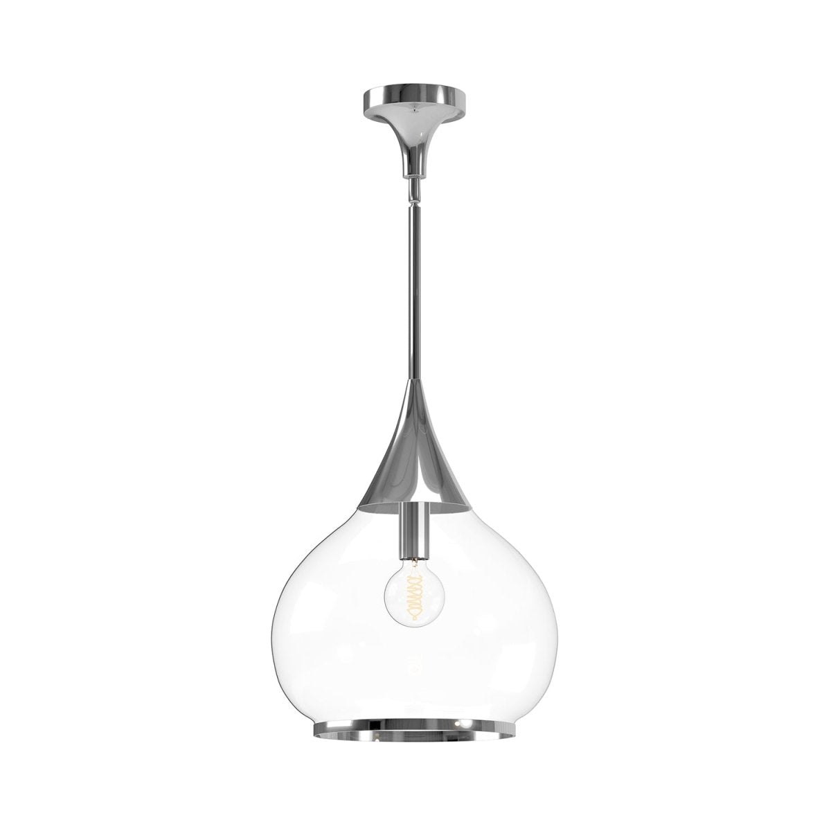 Suspension Hazel - Chrome Verre clair 14 1/8" by Alora Lighting | Luminaires & cie