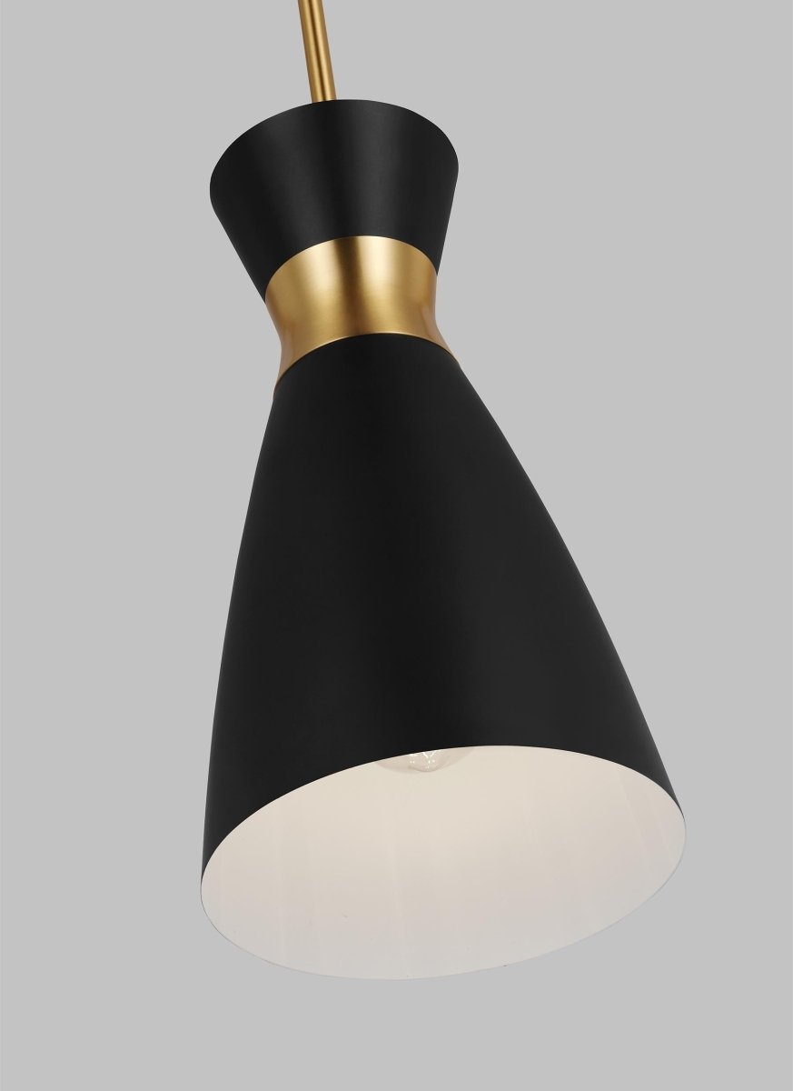 Suspension Heath - Noir de minuit et laiton brunis 8 1/8" by Visual Comfort Studio | Luminaires & cie