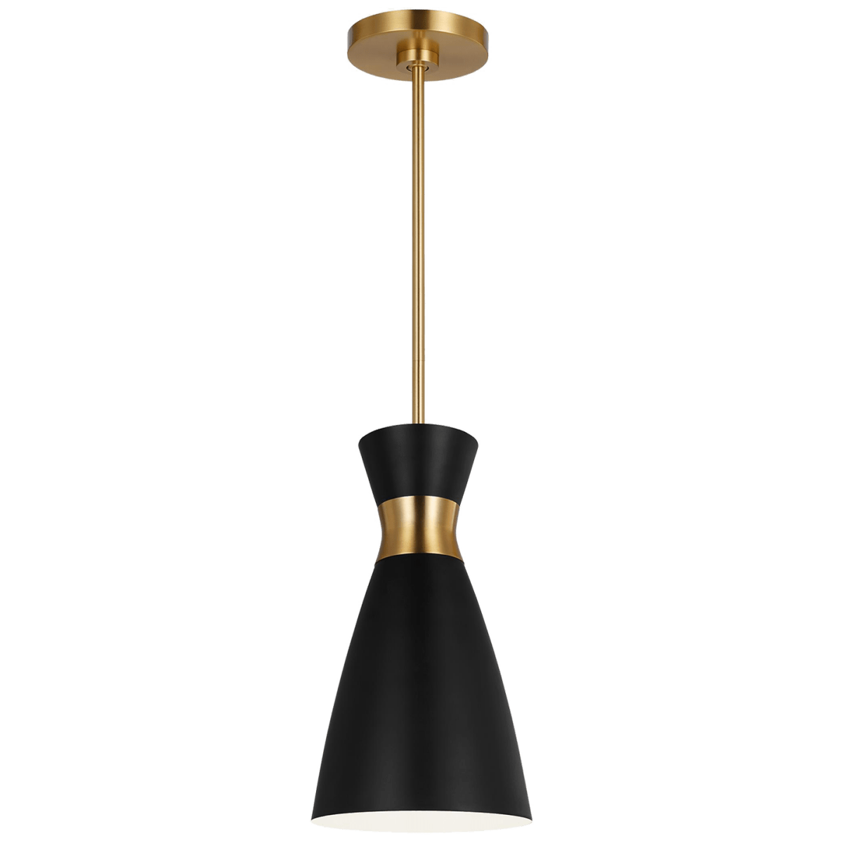 Suspension Heath - Noir de minuit et laiton brunis 8 1/8" by Visual Comfort Studio | Luminaires & cie