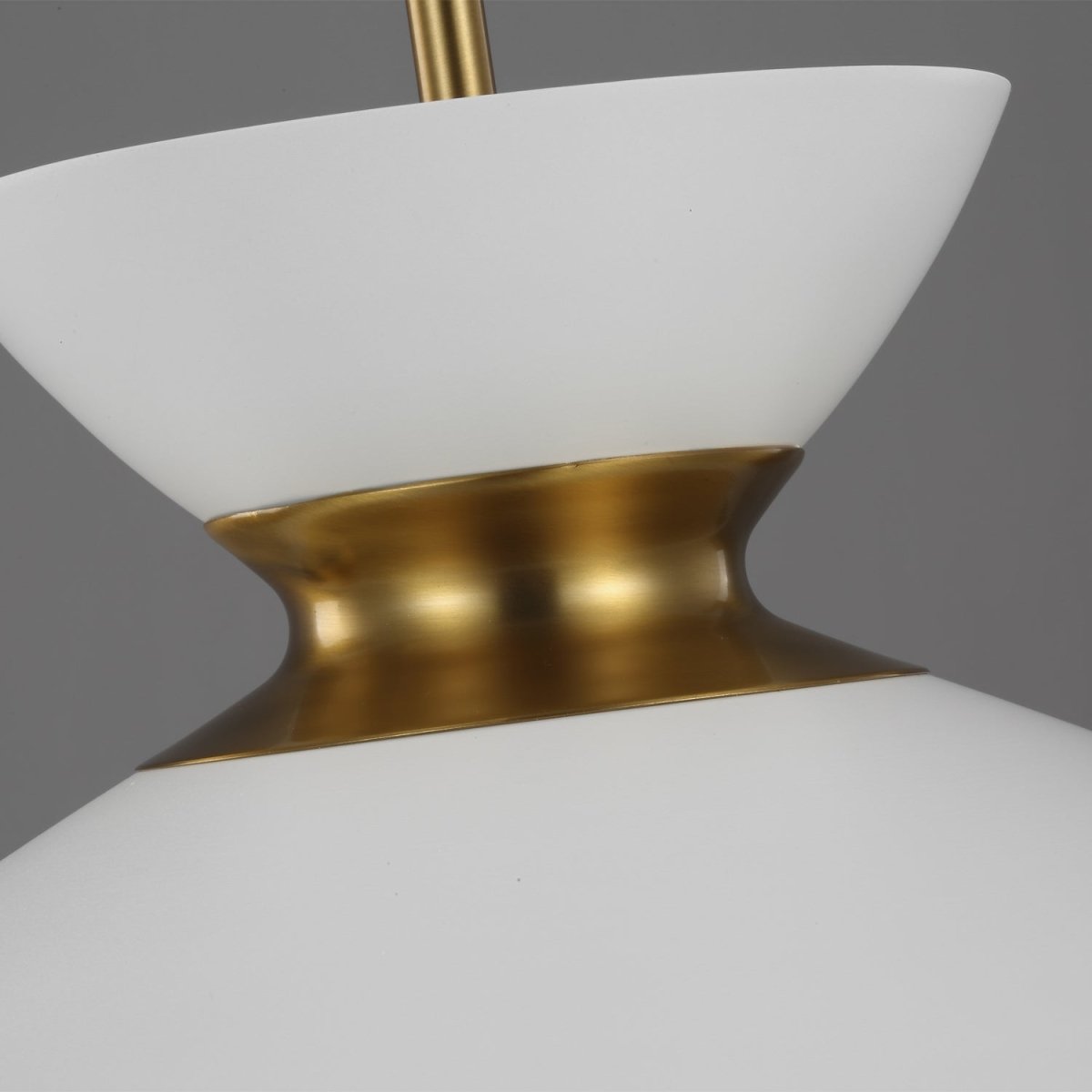Suspension Heath - Blanc mat et laiton bruni by Visual Comfort Studio | Luminaires & cie