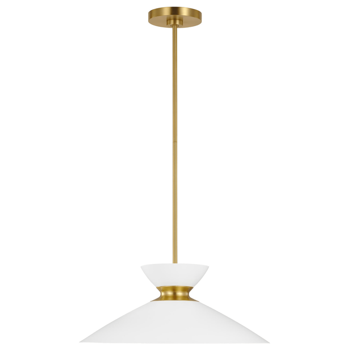 Suspension Heath - Matte blanc et laiton brûlé 18 1/2" by Visual Comfort Studio | Luminaires & cie