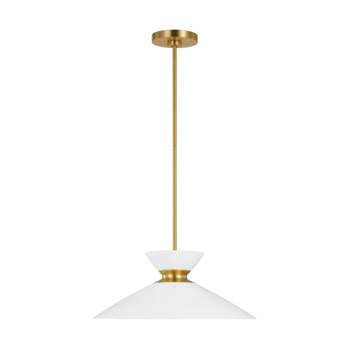 Suspension Heath - Blanc mat et laiton bruni by Visual Comfort Studio | Luminaires & cie