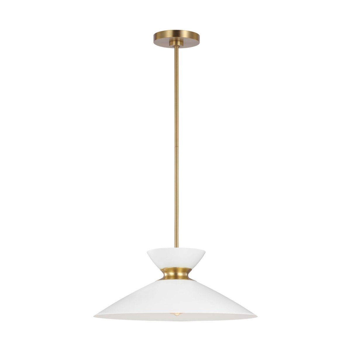 Suspension Heath - Blanc mat et laiton bruni by Visual Comfort Studio | Luminaires & cie