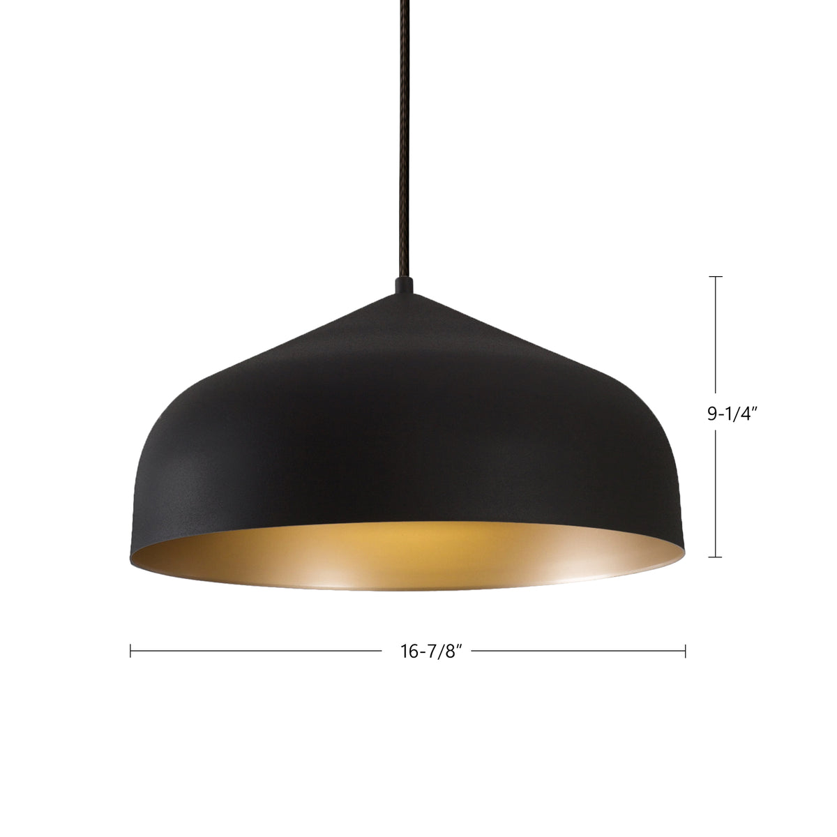 Suspension Helena Noir, Revêtement texturé – vue 4