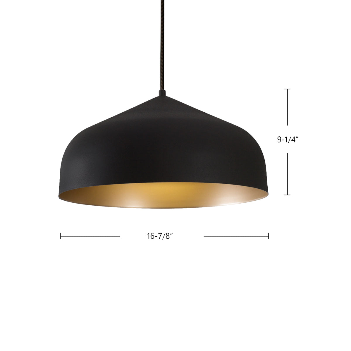 Suspension Helena Noir, Diffuseur blanc acrylique – vue 4