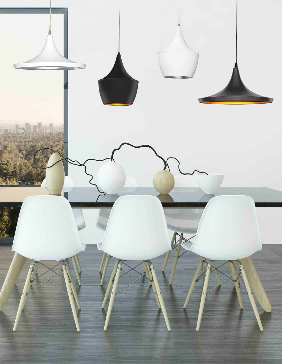 Suspension Helsinki Noir / Noir mat – vue 2