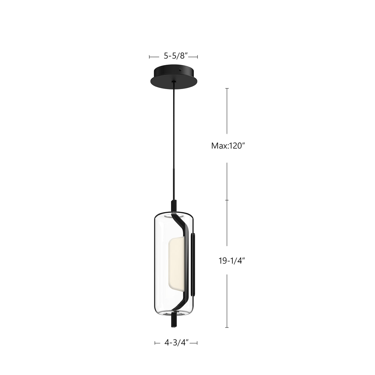 Mini-suspension Hilo Noir – vue 4